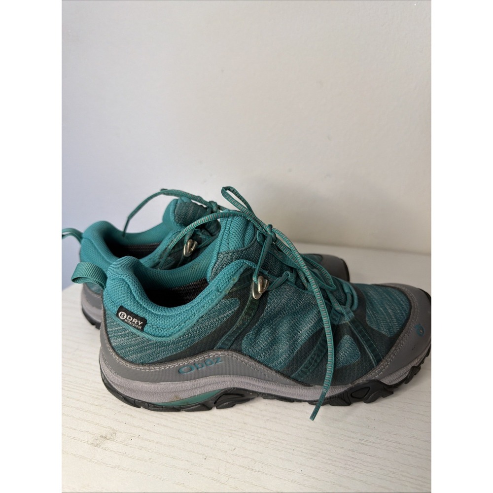 Oboz Lynx Low 7.5 Teal Gray BDry Waterproof Hiking Shoes Gorpcore Trail Sneaker